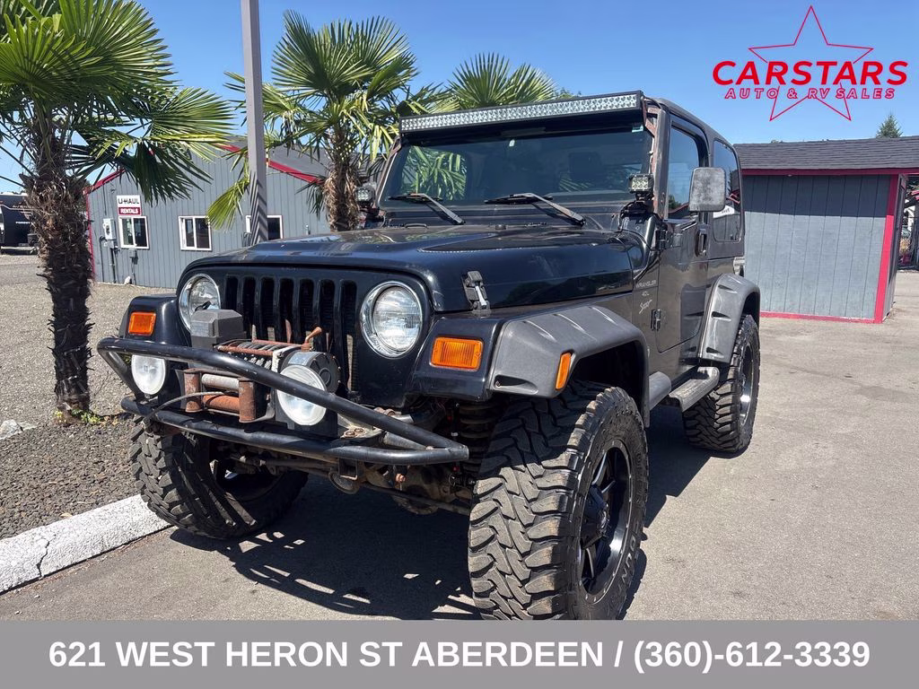2000 Blue Jeep Wrangler Sport 4X4 SUV