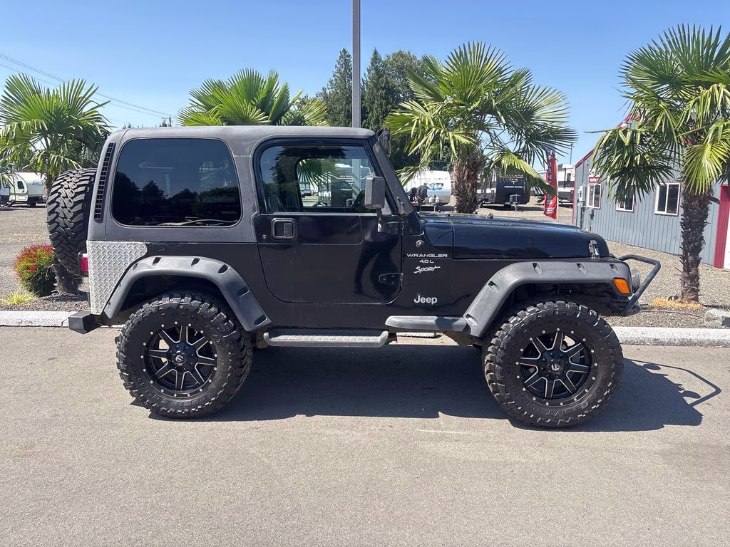 2000 Blue Jeep Wrangler Sport 4X4 SUV
