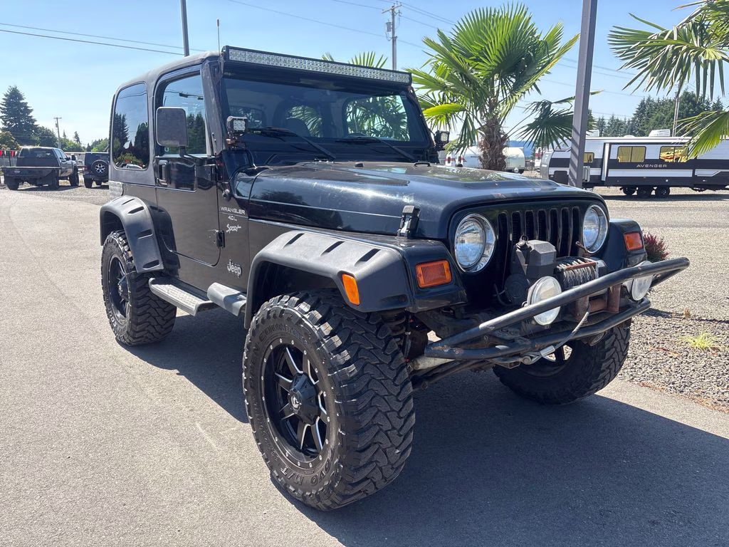 2000 Blue Jeep Wrangler Sport 4X4 SUV
