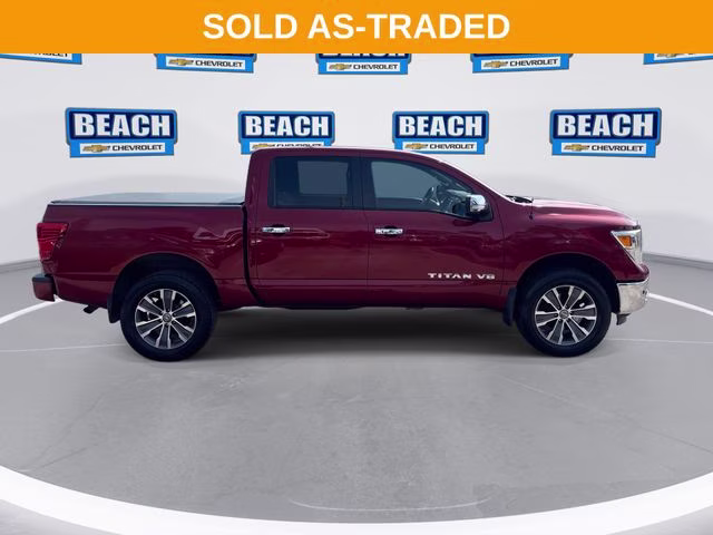 2018 Cayenne Red Nissan Titan SL 4X4 Truck