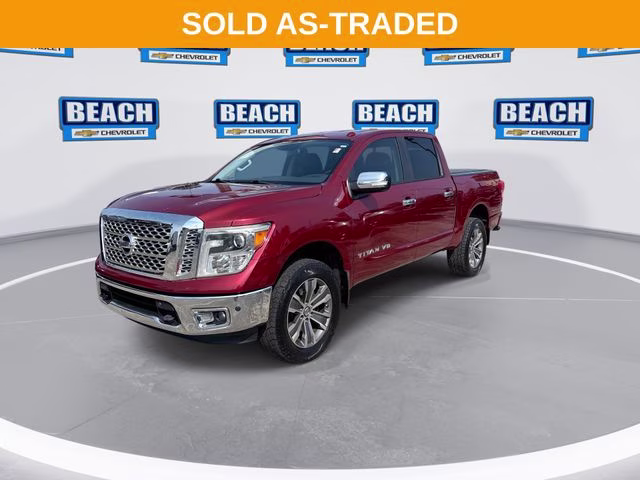 2018 Cayenne Red Nissan Titan SL 4X4 Truck