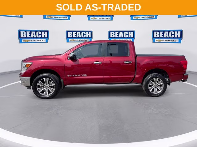 2018 Cayenne Red Nissan Titan SL 4X4 Truck