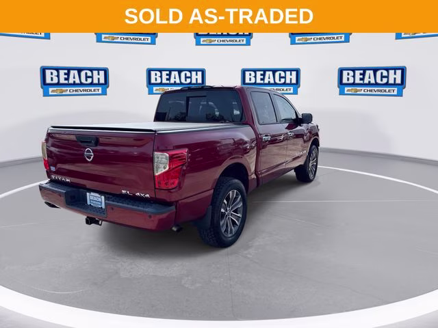 2018 Cayenne Red Nissan Titan SL 4X4 Truck