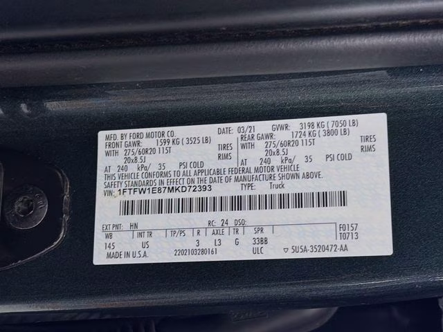 2021 Guard Metallic Ford F-150 XLT 4X4 Truck