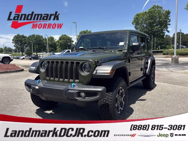 2023 Sarge Green Clearcoat Jeep Wrangler 4xe Rubicon 4X4 Convertible