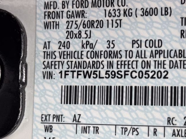 2025 White Metallic Ford F-150 LARIAT 4X4 Truck