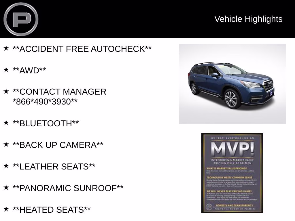 2020 Abyss Blue Pearl Subaru Ascent Limited AWD SUV