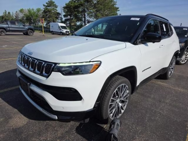 2023 Bright White Clearcoat Jeep Compass Limited 4X4 SUV