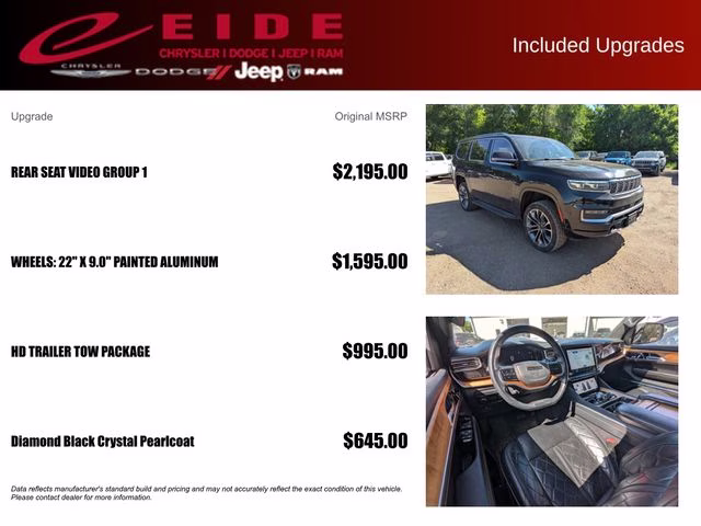 2022 Diamond Black Crystal Pearlcoat Jeep Grand Wagoneer Series III 4X4 SUV