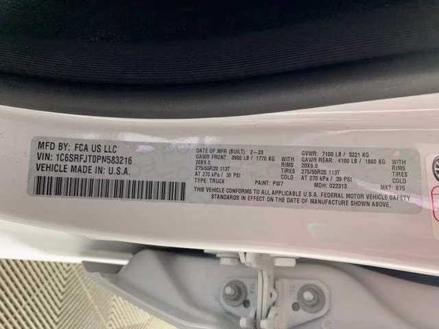 2023 Bright White Clearcoat Ram 1500 Laramie 4X4 Truck