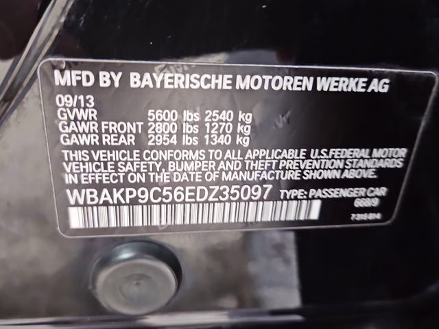 2014 Jet Black BMW 5 Series 550i xDrive AWD Sedan