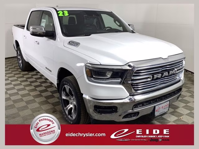 2023 Bright White Clearcoat Ram 1500 Laramie 4X4 Truck