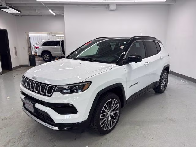 2023 Bright White Clearcoat Jeep Compass Limited 4X4 SUV