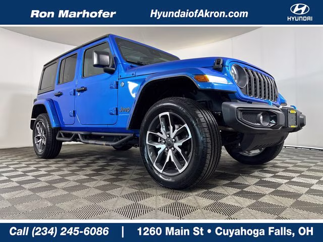 2024 Hydro Blue Pearl Coat Jeep Wrangler Sport S 4xe 4X4 SUV