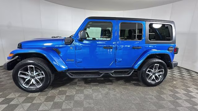 2024 Hydro Blue Pearl Coat Jeep Wrangler Sport S 4xe 4X4 SUV