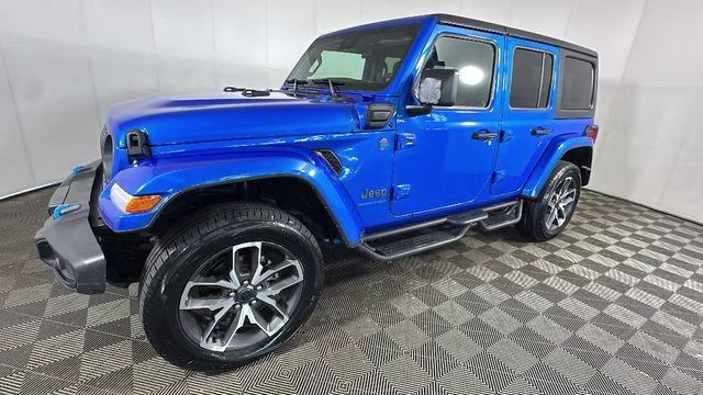 2024 Hydro Blue Pearl Coat Jeep Wrangler Sport S 4xe 4X4 SUV