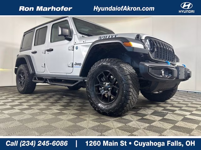 2024 Silver Zynith Clearcoat Jeep Wrangler Willys 4xe 4X4 SUV
