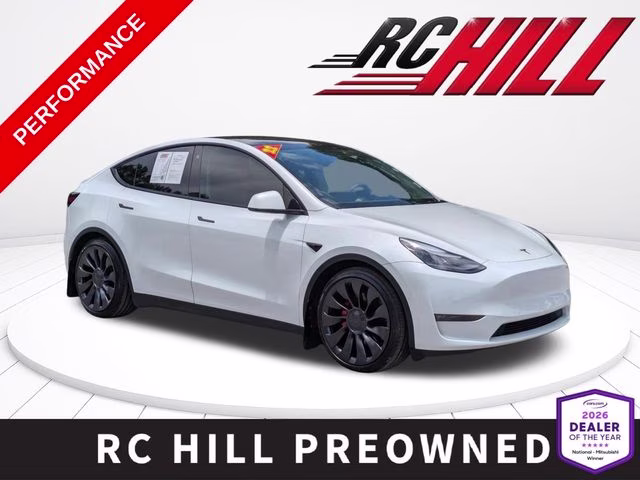 2022 White Tesla Model Y Performance AWD SUV