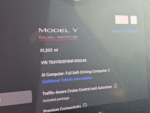 2022 White Tesla Model Y Performance AWD SUV