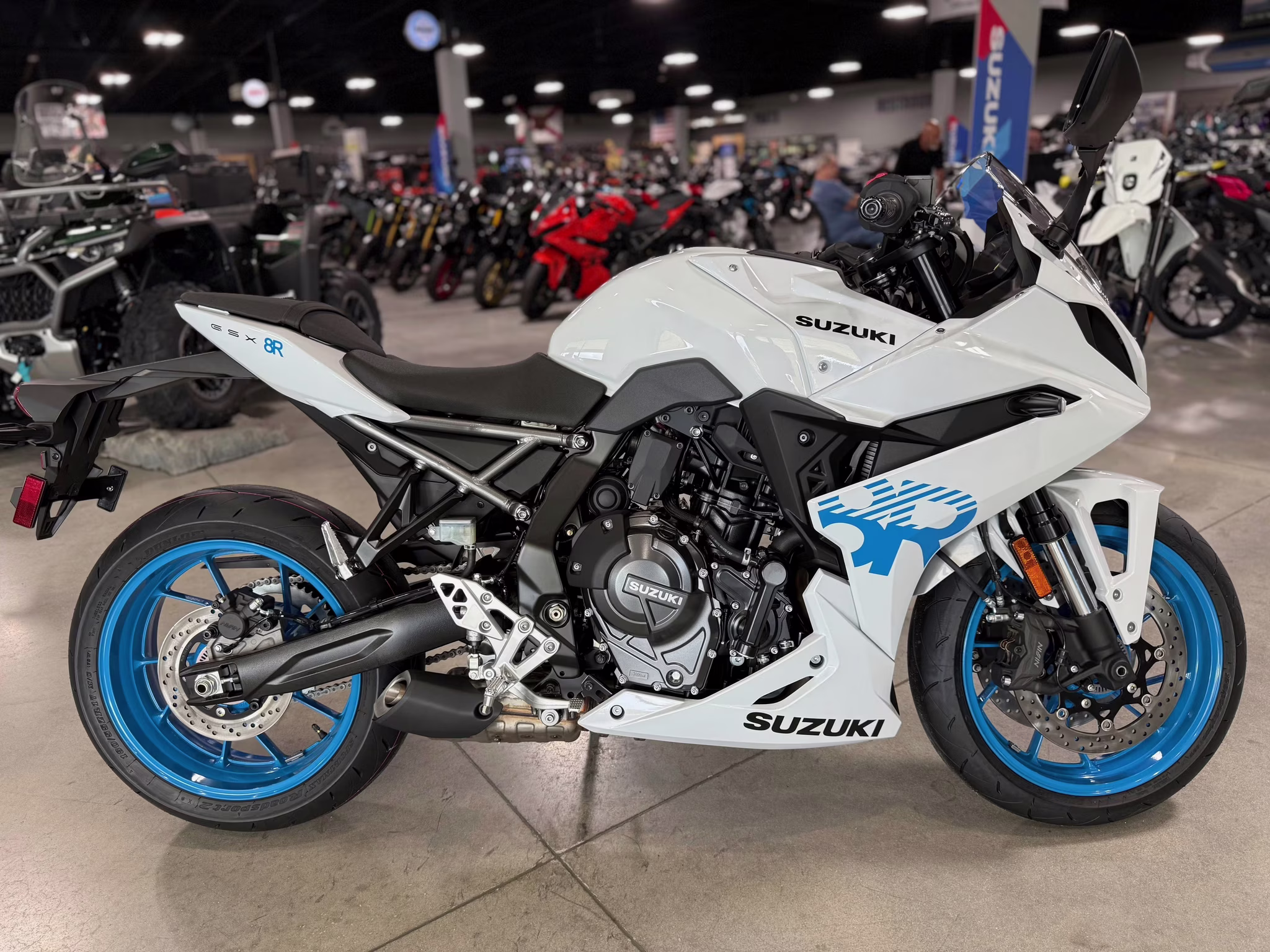 2026 White Suzuki GSX 8R Motorcycle