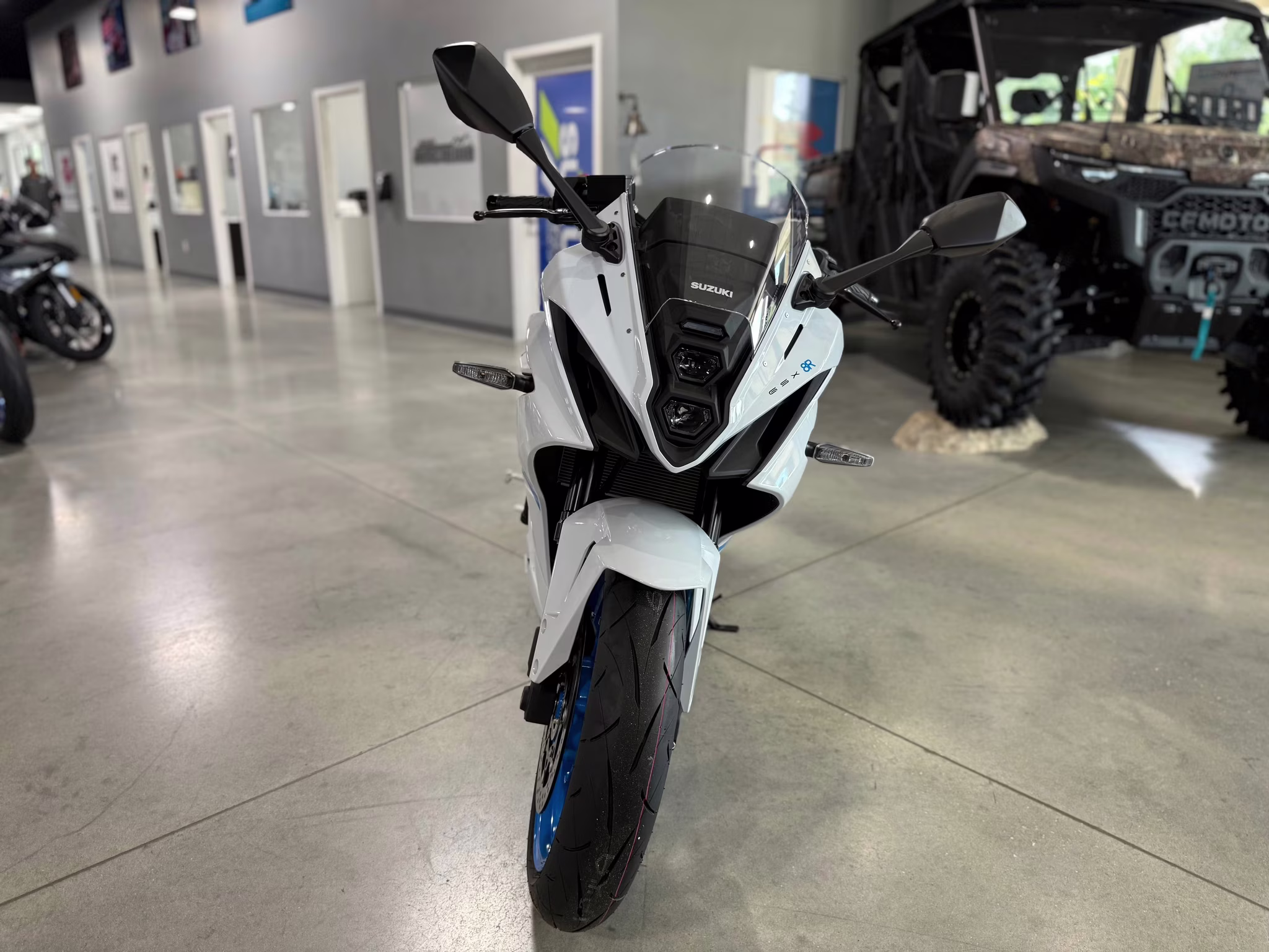 2026 White Suzuki GSX 8R Motorcycle