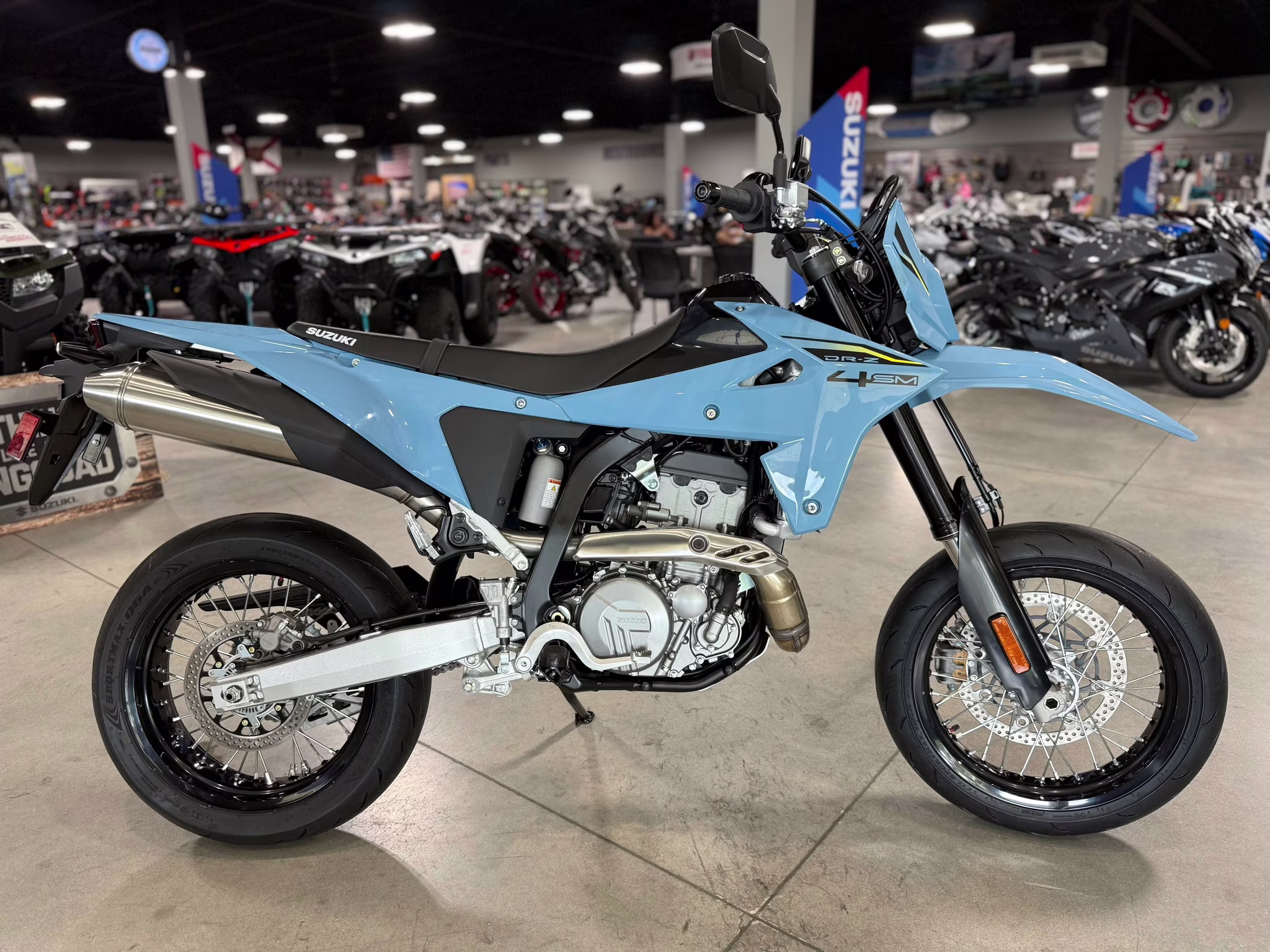 2025 SKY GRAY Suzuki DR-Z 4SM Motorcycle