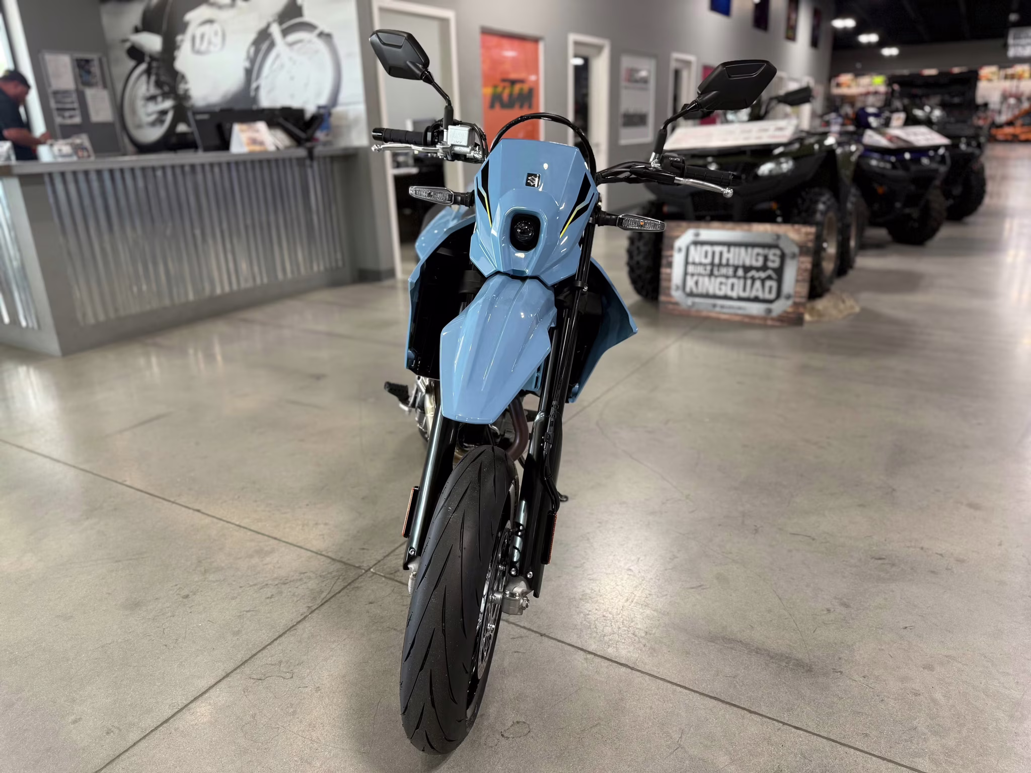 2025 SKY GRAY Suzuki DR-Z 4SM Motorcycle
