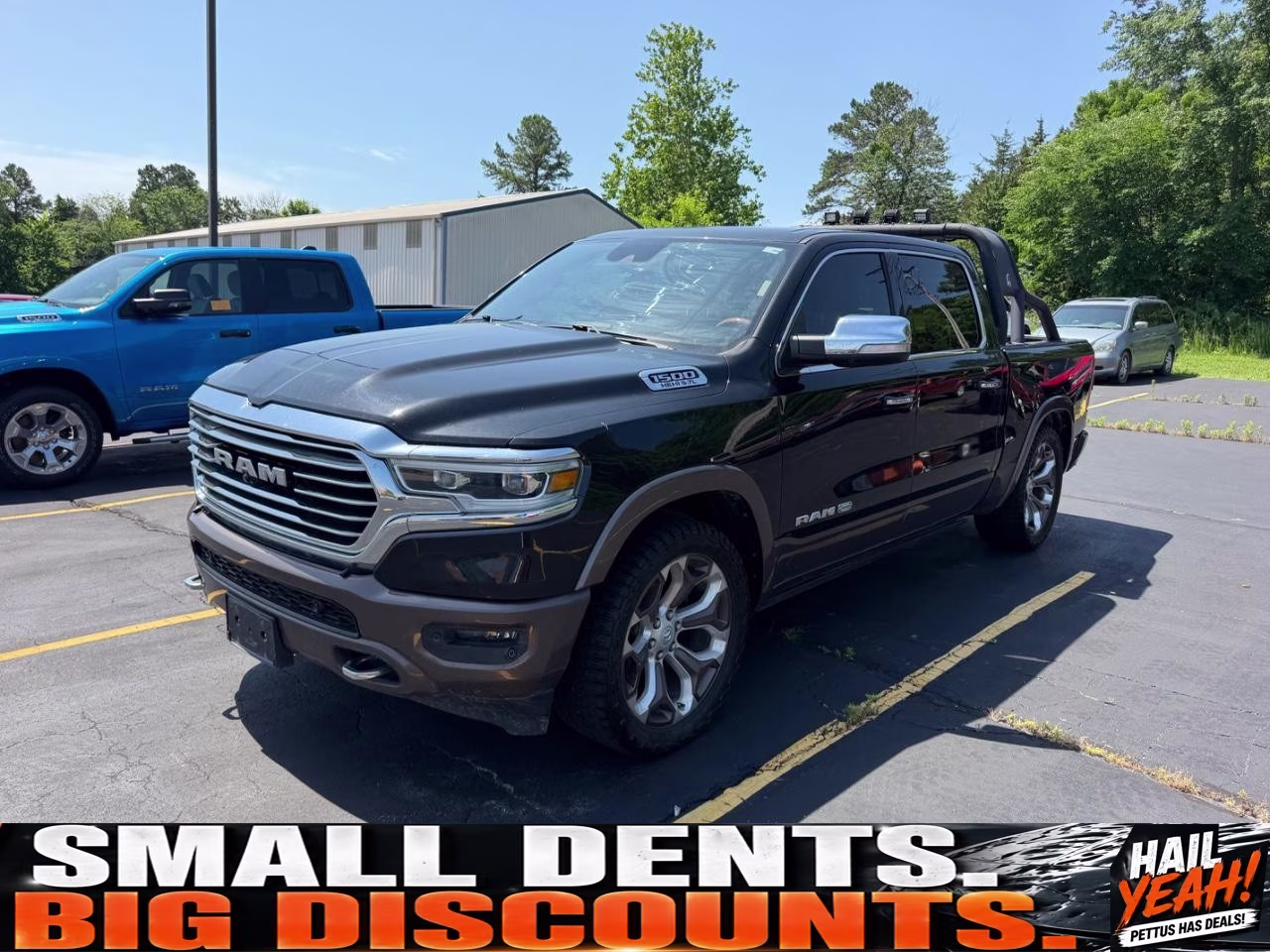 2020 Diamond Black Crystal Pearlcoat Ram 1500 4WD Longhorn Crew Cab 4X4 Truck