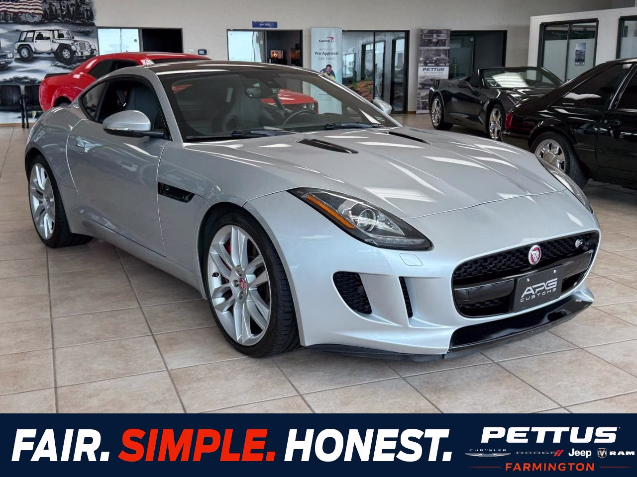 2015 Rhodium Silver Metallic Jaguar F-TYPE S RWD Coupe