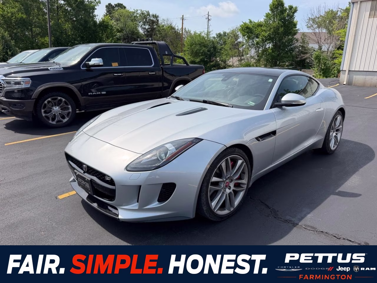 2015 Rhodium Silver Metallic Jaguar F-TYPE V6 S RWD Coupe
