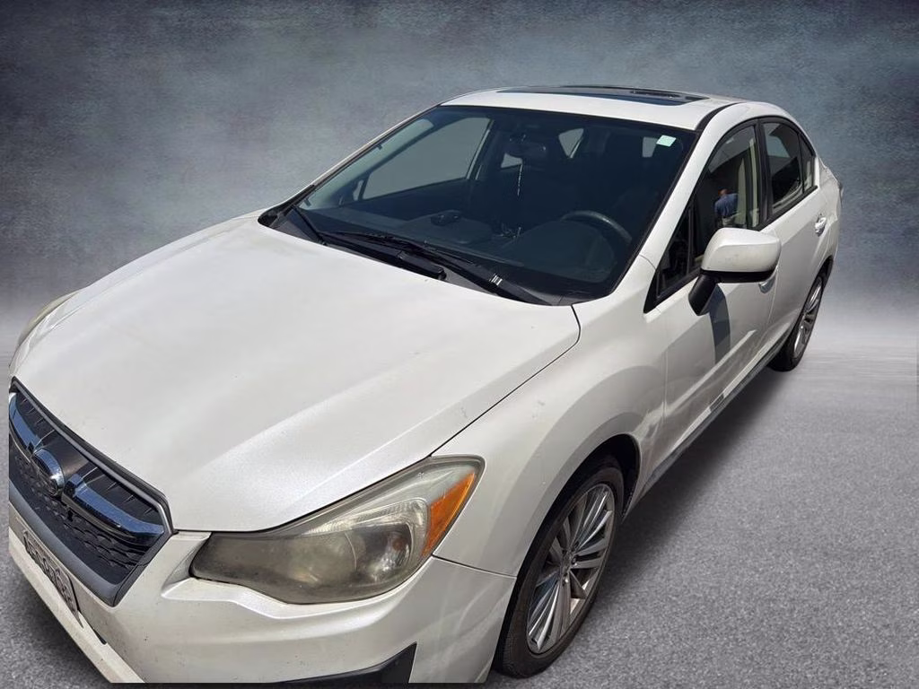 2014 Satin White Pearl Subaru Impreza 2.0i Premium AWD Sedan