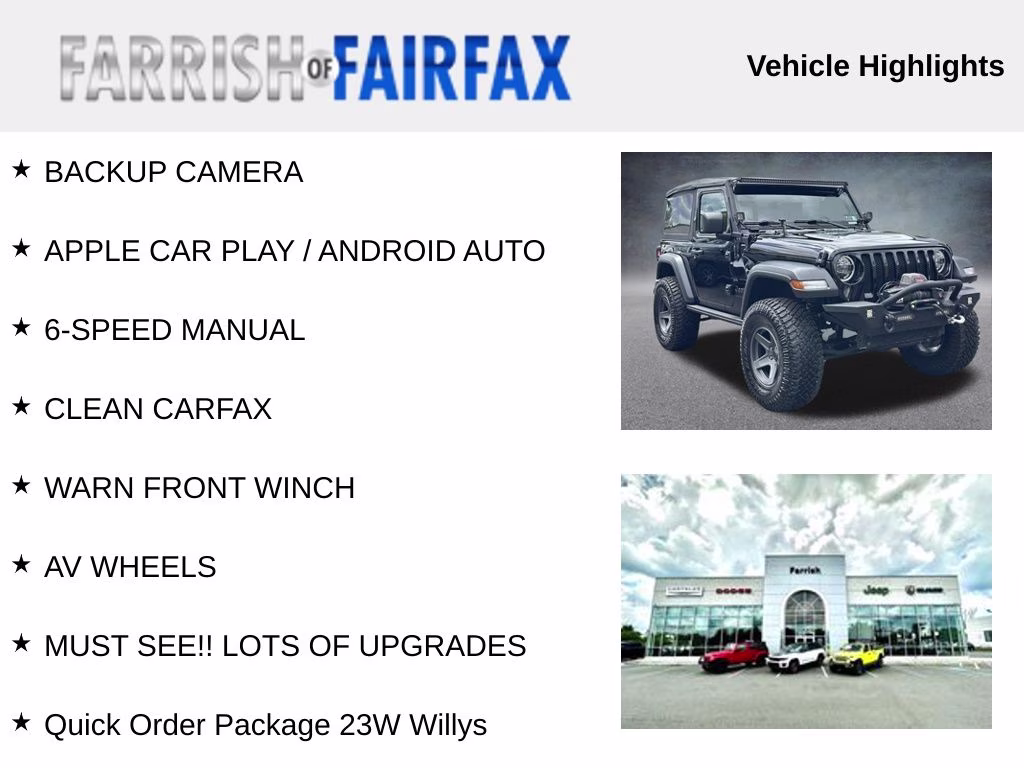 2021 Black Clearcoat Jeep Wrangler Willys 4X4 SUV