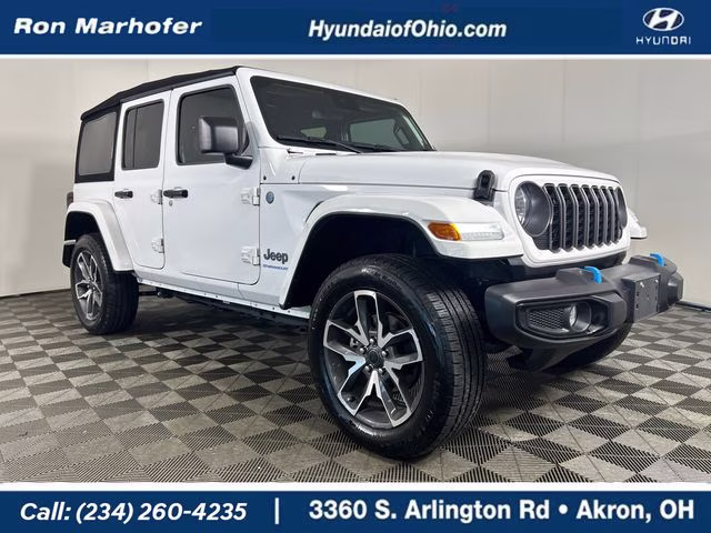 2024 Bright White Clearcoat Jeep Wrangler Sport S 4xe 4X4 SUV