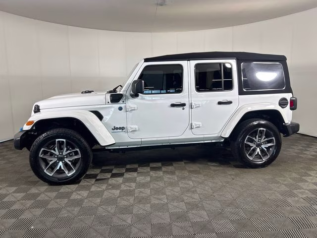 2024 Bright White Clearcoat Jeep Wrangler Sport S 4xe 4X4 SUV