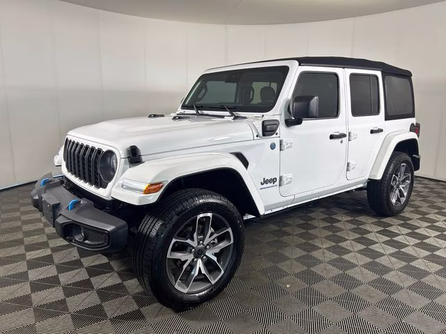 2024 Bright White Clearcoat Jeep Wrangler Sport S 4xe 4X4 SUV