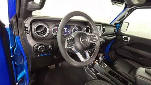 2023 Hydro Blue Pearl Coat Jeep Wrangler Sahara 4xe 4X4 SUV