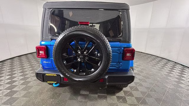 2023 Hydro Blue Pearl Coat Jeep Wrangler Sahara 4xe 4X4 SUV