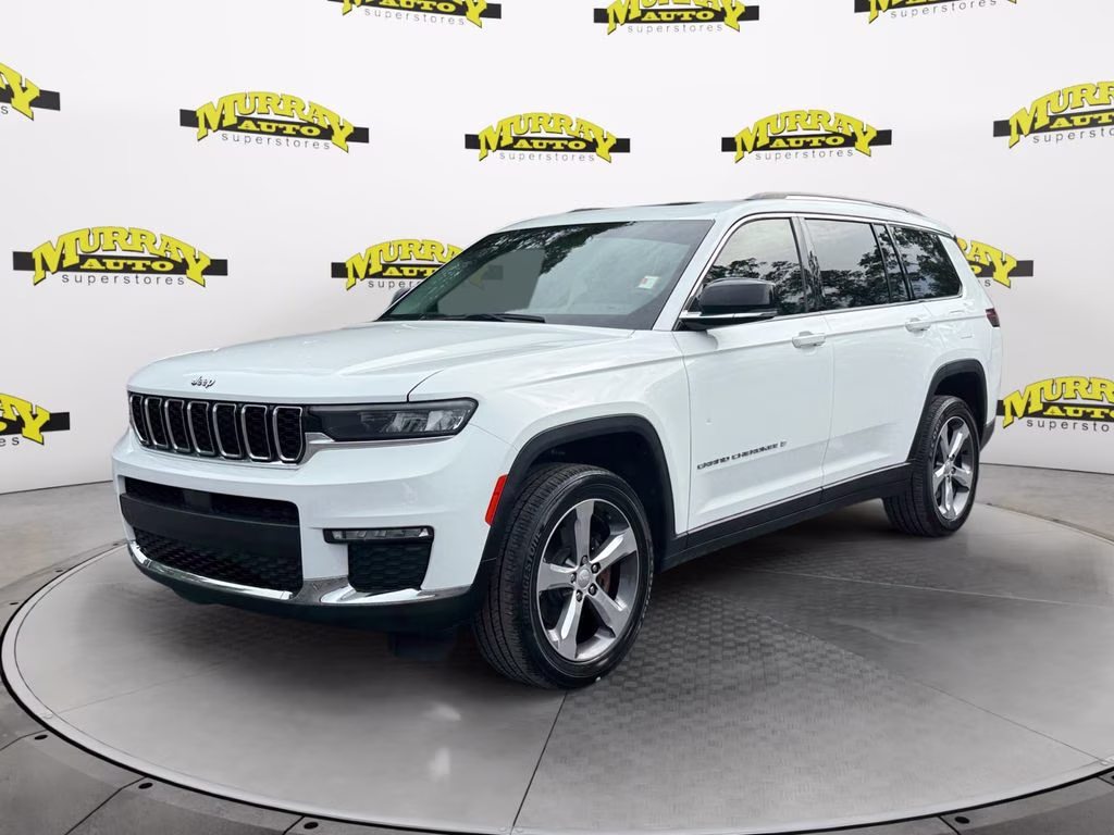 2021 Bright White Clearcoat Jeep Grand Cherokee L Limited RWD SUV