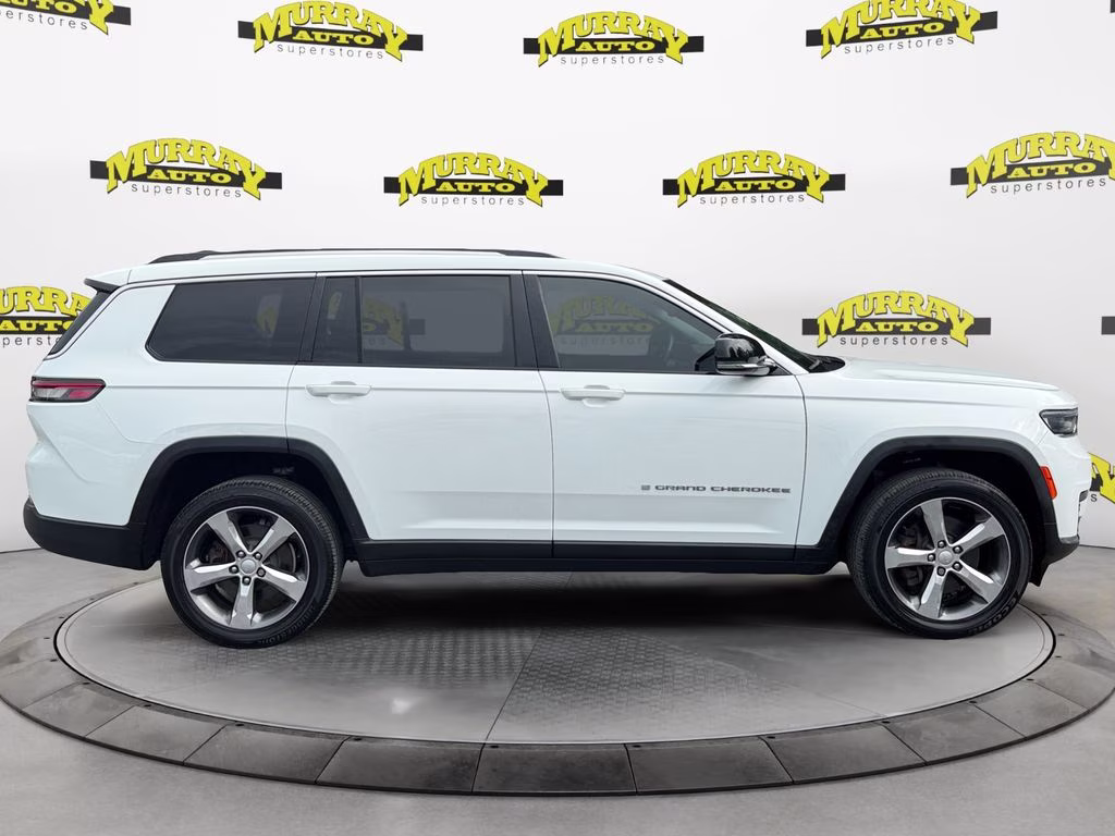 2021 Bright White Clearcoat Jeep Grand Cherokee L Limited RWD SUV