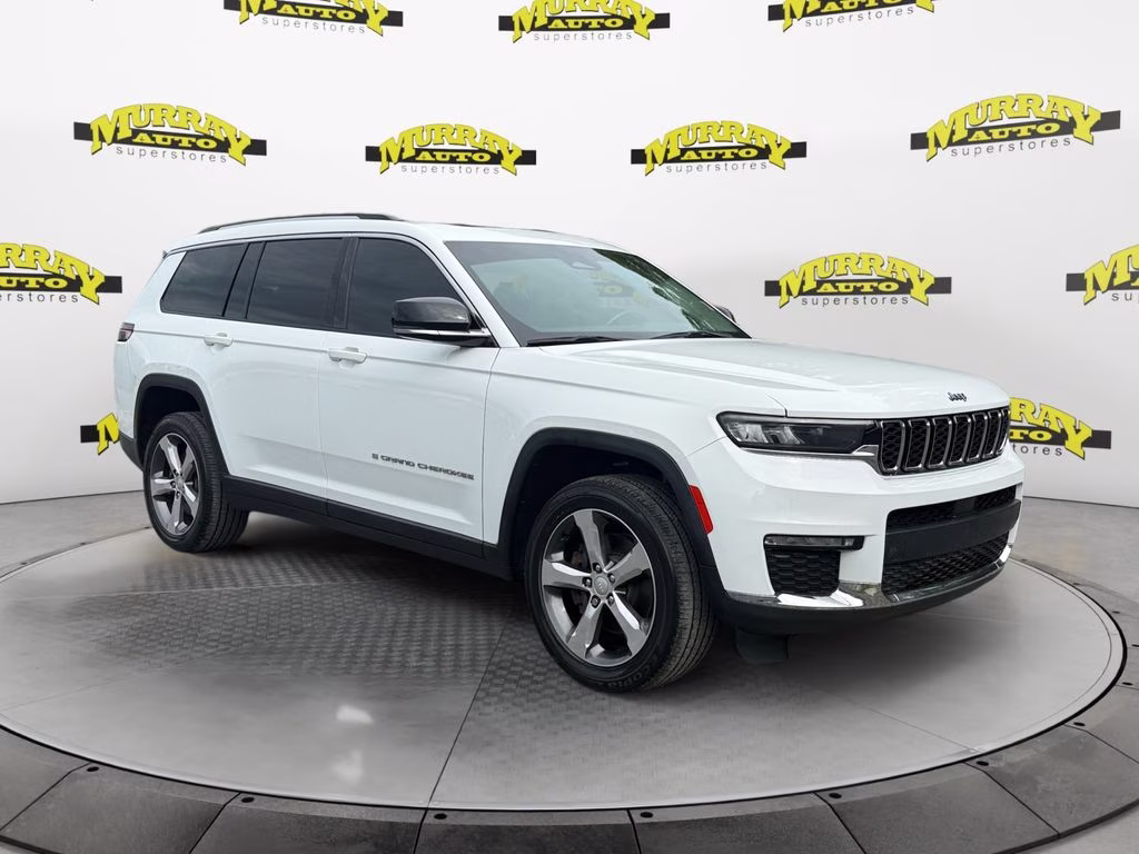 2021 Bright White Clearcoat Jeep Grand Cherokee L Limited RWD SUV