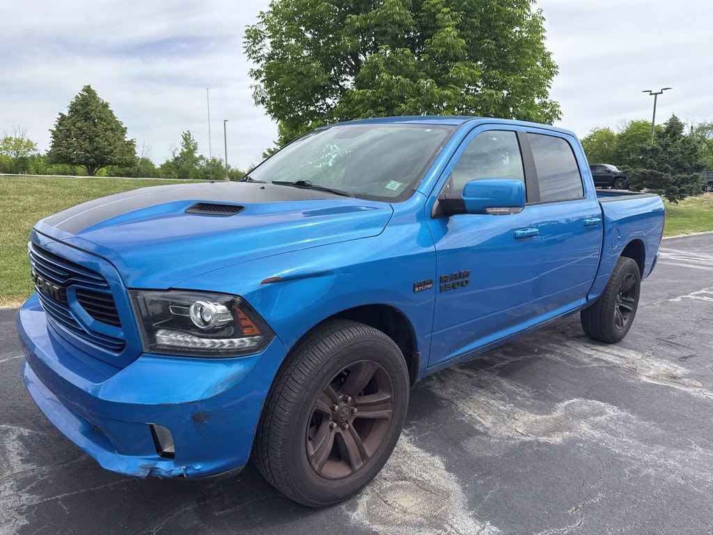 2018 Hydro Blue Pearlcoat Ram 1500 Sport 4X4 Truck