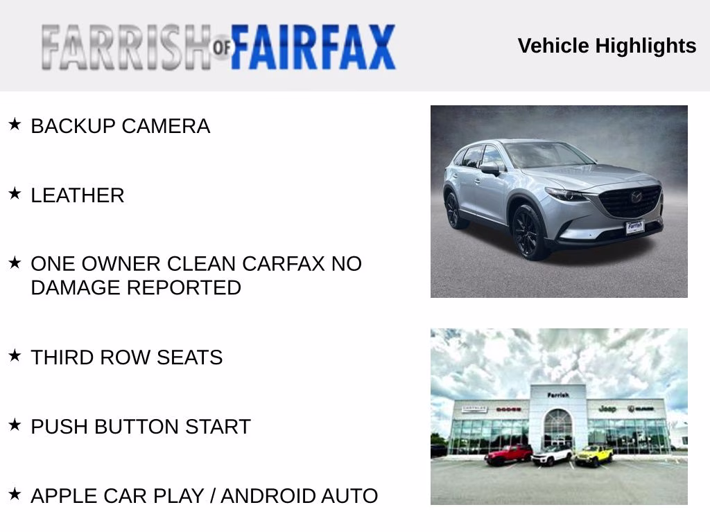 2023 Sonic Silver Metallic Mazda CX-9 Touring Plus AWD SUV