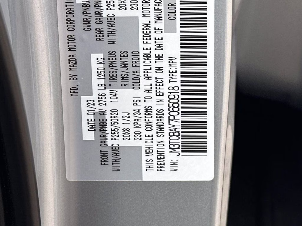 2023 Sonic Silver Metallic Mazda CX-9 Touring Plus AWD SUV
