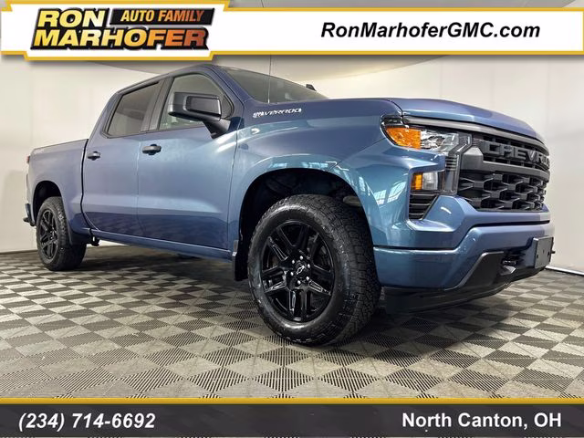 2024 Lakeshore Blue Chevrolet Silverado 1500 Custom 4X4 Truck