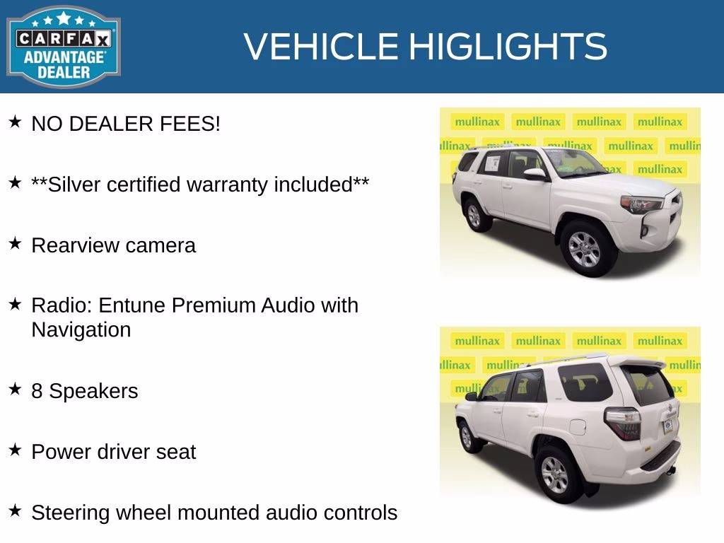 2015 Super White Toyota 4Runner SR5 RWD SUV