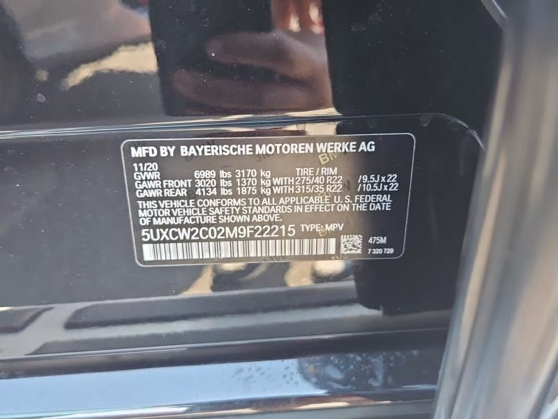 2021 Black Sapphire Metallic BMW X7 xDrive40i AWD SUV