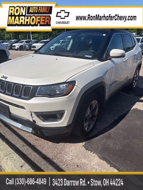 2020 Pearl White Tri-Coat Jeep Compass Limited 4X4 SUV