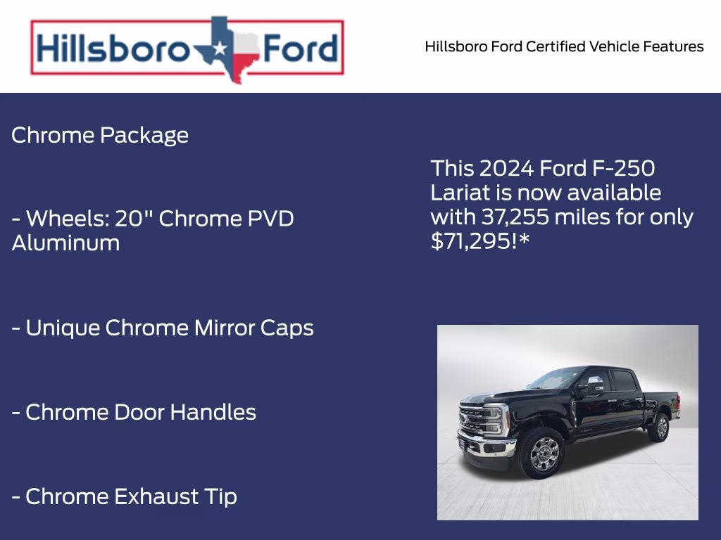 2024 Agate Black Metallic Ford Super Duty F-250 SRW Lariat 4X4 Truck