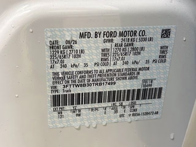 2026 Oxford White Ford Maverick XL AWD Truck