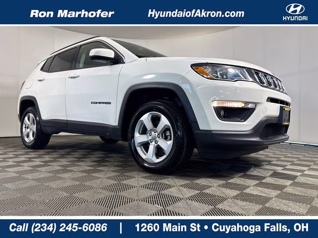 2019 White Clearcoat Jeep Compass Latitude 4X4 SUV